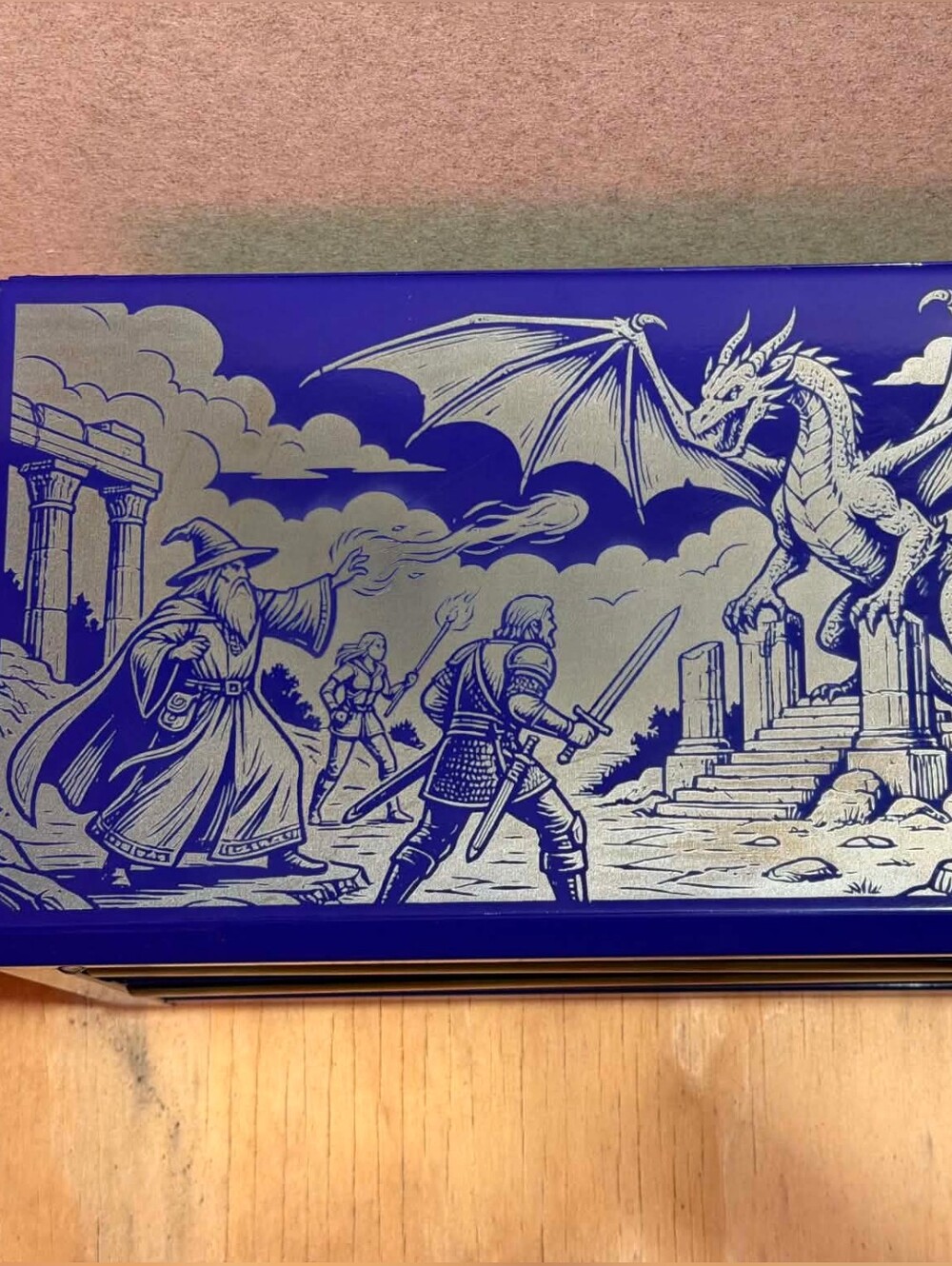 NEW Custom Laser engraved Mini Metal Toolbox Purple D&D Dungons And Dragons